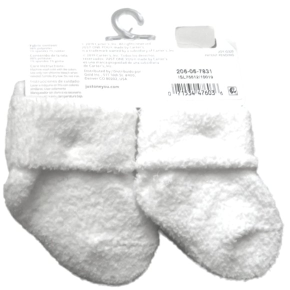 CARTER'S Just One You Baby Security Blanket White Lamb Sheep Plush Lovey Stars - Picture 3 of 8